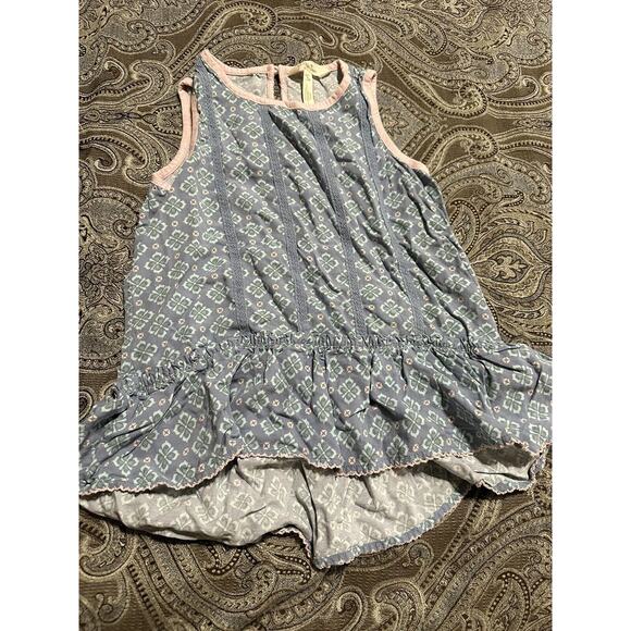 Matilda Jane Enchanted Garden Seabean Print Sleeveless Tank Size 8 Lot Of 2 Tank - Picture 5 of 6